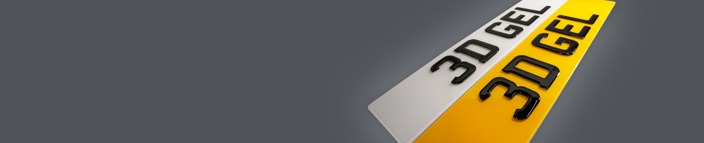 3D Gel Number Plates Banner