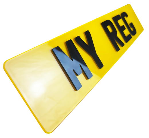 Road legal 4D laser cut number plates with 3mm raised acrylic characters
